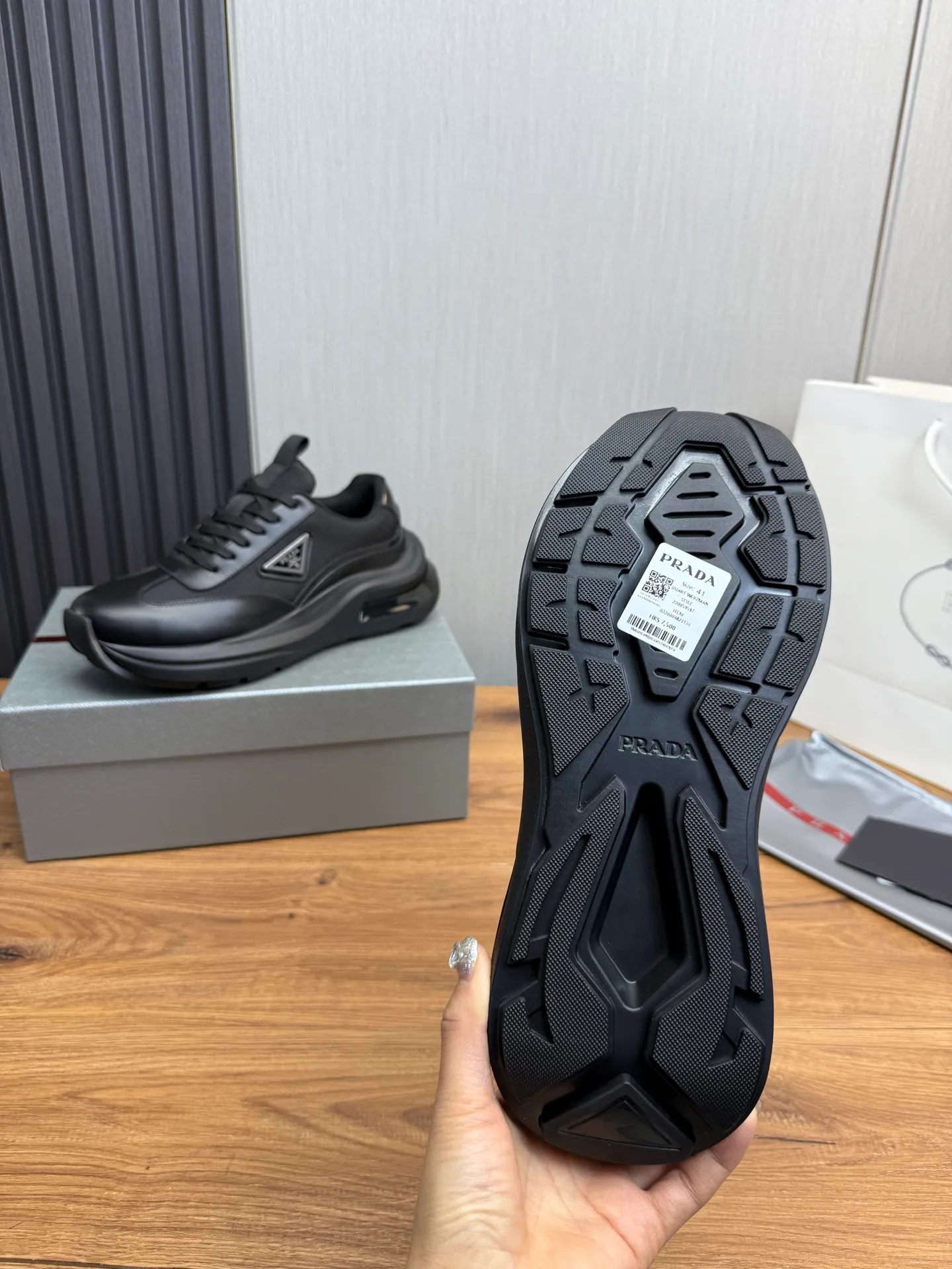 Men's shoes 💰660💰 [PRADA] Men's shoes are popular in the counter, official website is synchronized, high-quality shipments ✔️Original cowhide + cowhide lining, 1🆚1 replica, original sole, 38-45 (customized for 45, non-refundable)